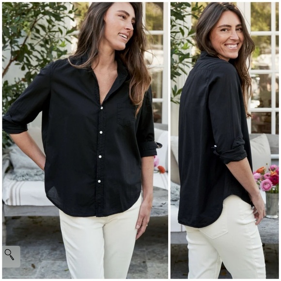 Frank & Eileen Tops - Frank & Eileen Black Button-Down Lab Tee Black SZ L